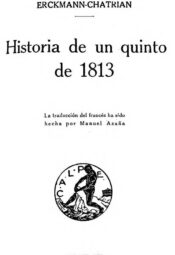 "Historia de un quinto 1813" de Erckmann-Chatrian